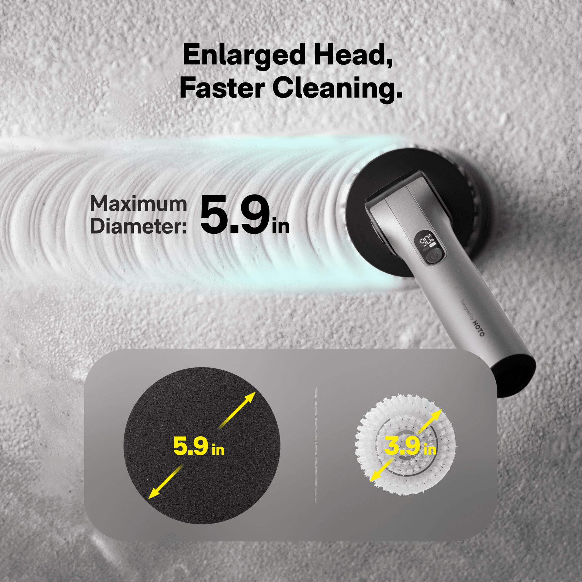 HOTO Flexi™ Cordless Spin Scrubber