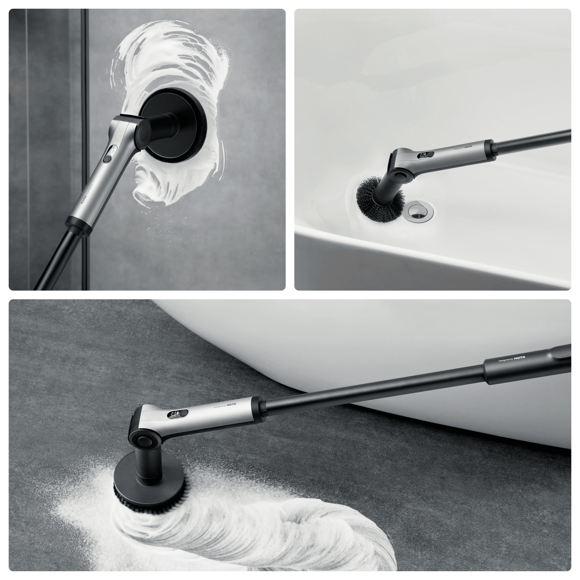 HOTO Flexi™ Cordless Spin Scrubber