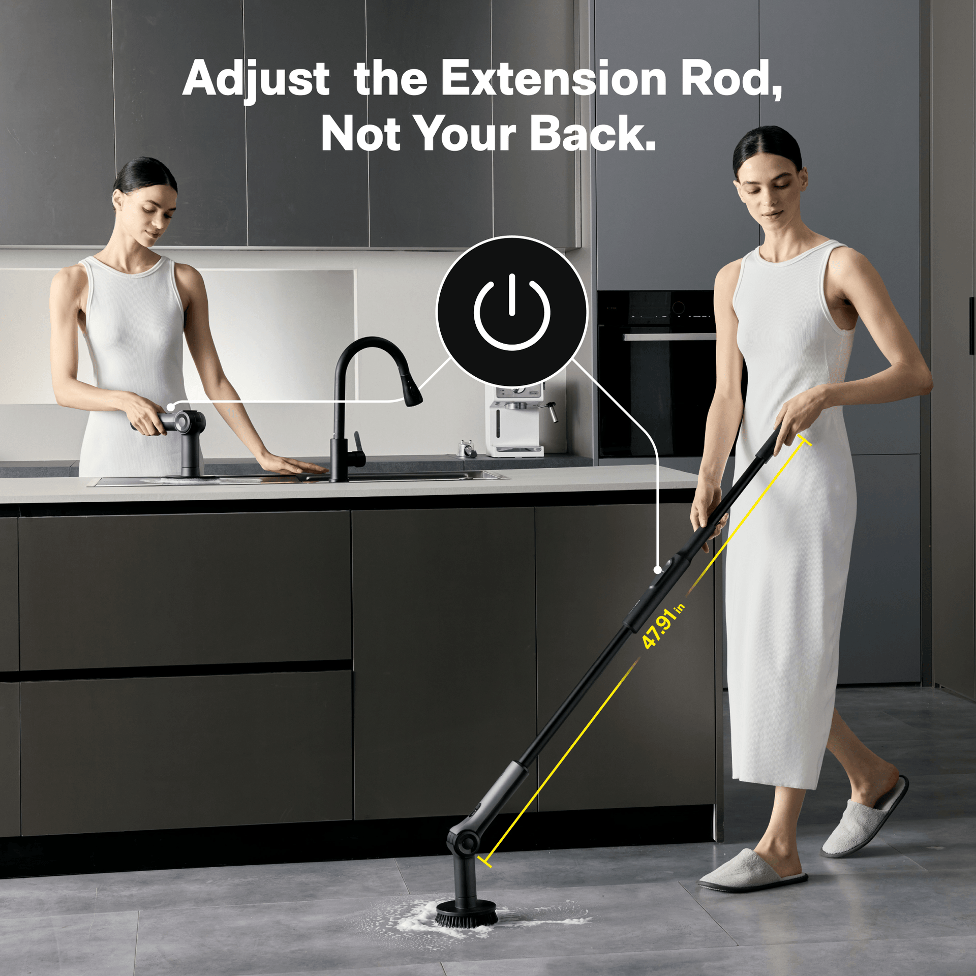HOTO Flexi™ Cordless Spin Scrubber