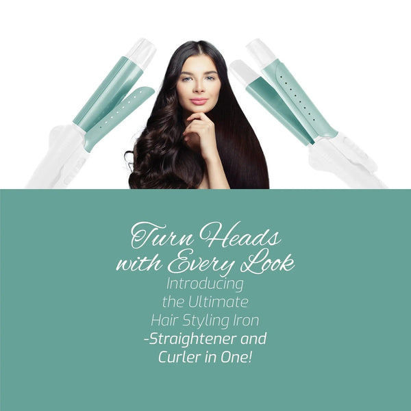 All-in-One Straightener and Curler: Compact, Foldable Design - Gifts for You 'n Me