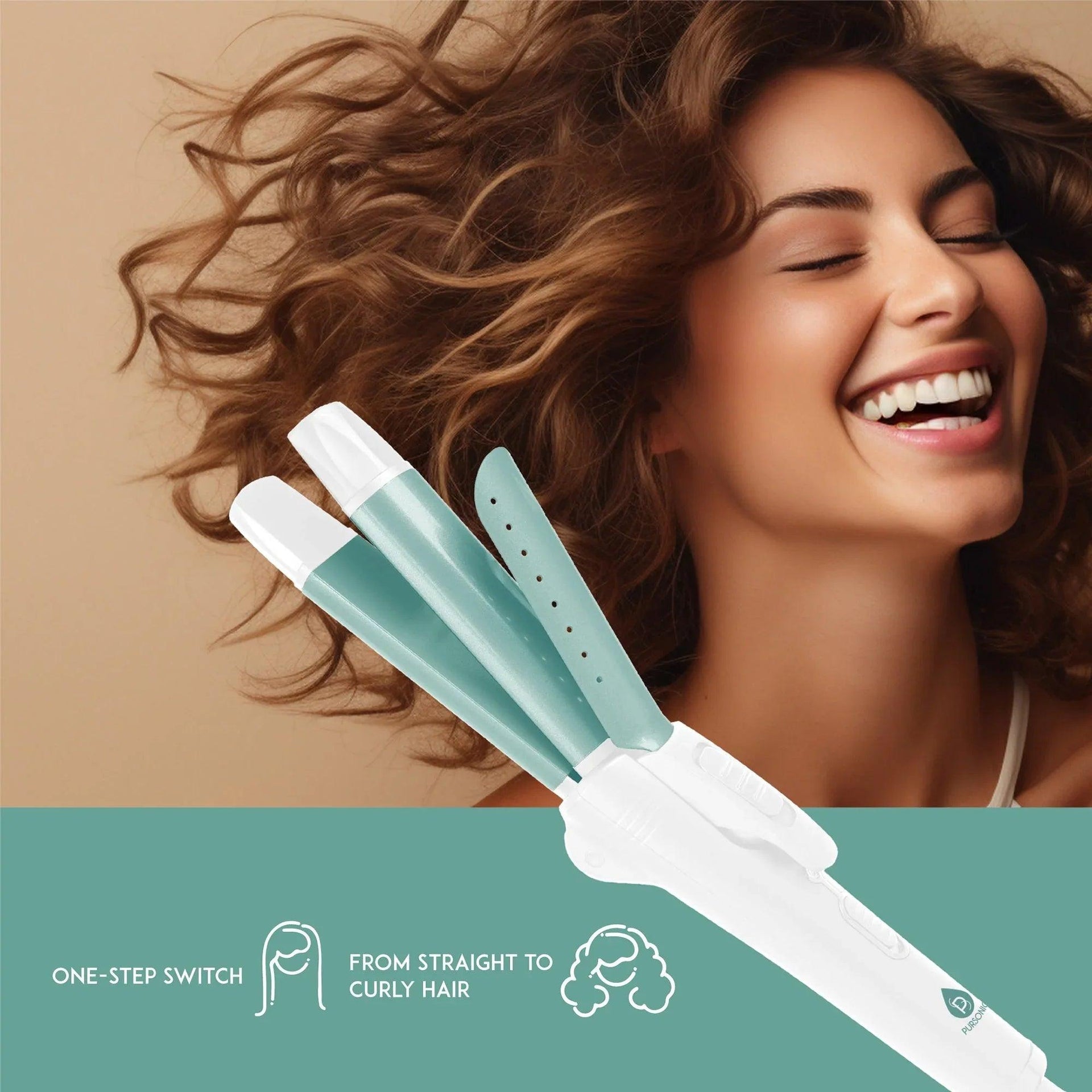 All-in-One Straightener and Curler: Compact, Foldable Design - Gifts for You 'n Me