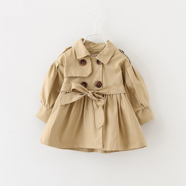 Jacket / Coat Baby Double Breast Windbreaker Jacket For baby girls 1-4T In elegant Style