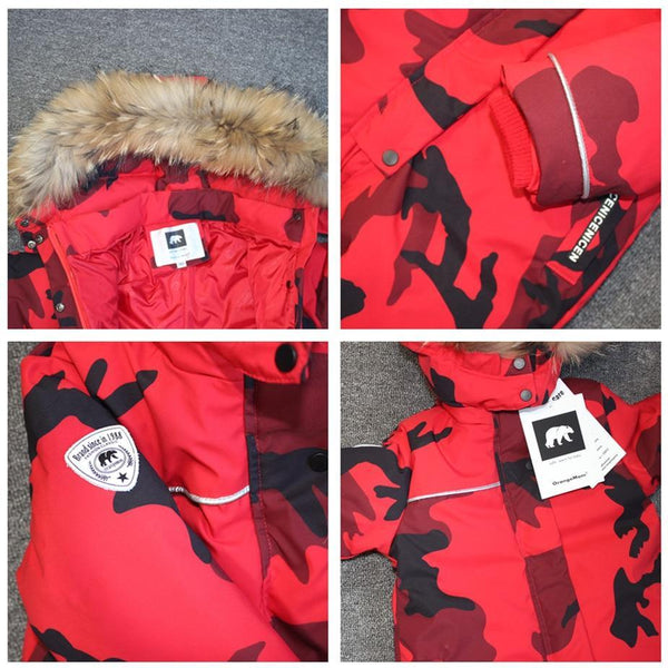 Modern Trend NEW Children's Clothing Jacket Snow Wear Coat Jumpsuit for Girls And Boys Winter Ski Suit For Kids