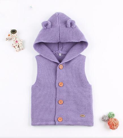 Modern Winter Warm Knit Cardigan Long Sleeve Hooded Sweaters for Newborn Infant Jacket And Coat Combination Clotes