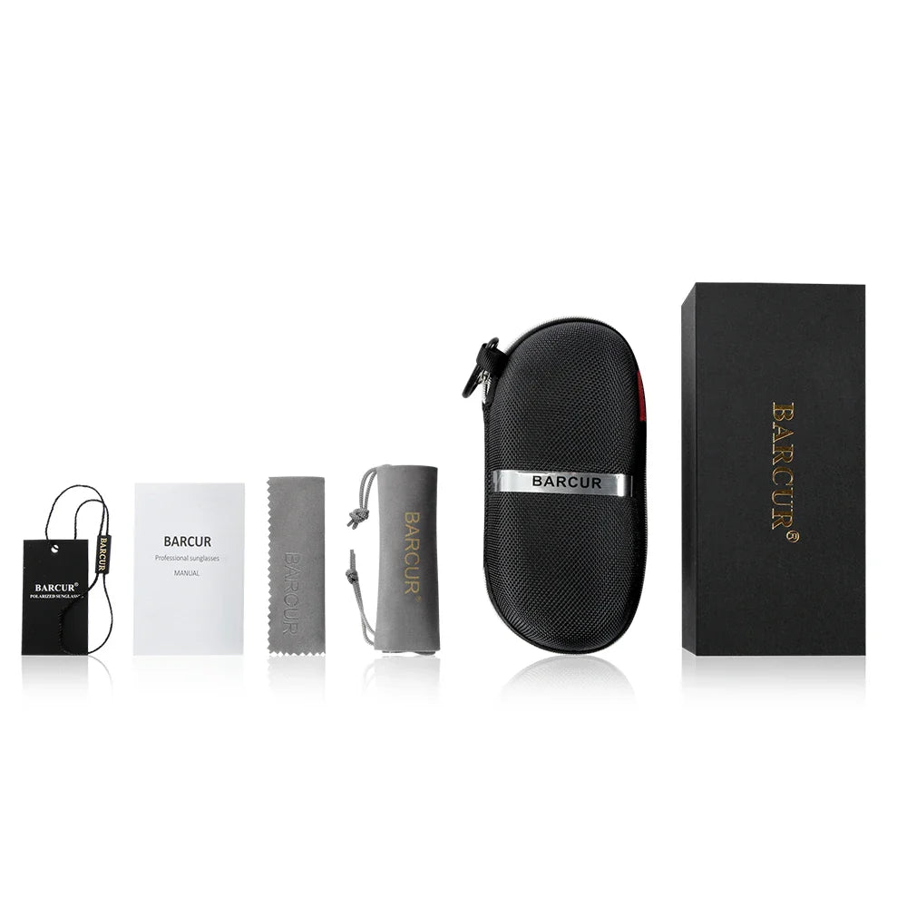 BARCUR Sports Polarized Sunglasses for Men Lightweight TR90 Square Fishing & Travel Eyewear UV400 Protection Men Accessory