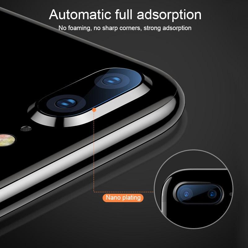 2pcs Camera Lens Protector Film For iPhone XS Max XR X glass on iPhone X 7 8 6 6S Plus 5 se Camera Lens  Protector Ultra HD Back Camera Lens Tempered Glass Camera Cover Film for iPhone