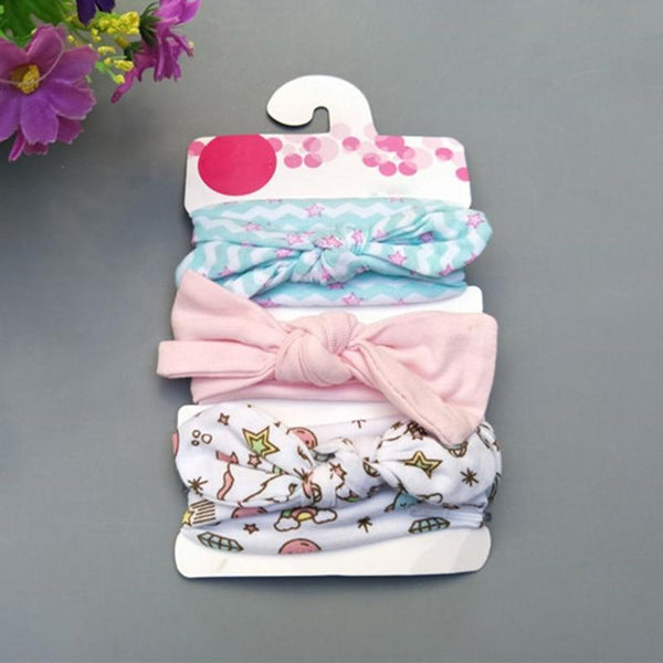 Summer Cute Floral Bows Baby Girl Headbands Elastic Bowknot Newborn Hair Band Turban Set Hair Accessories Bow Set For Kids