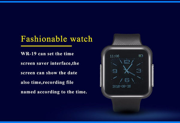 Wrist Watch with Voice Activated Recorder - 6 Recording Modes 28 Languages