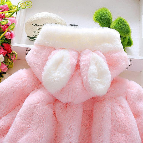 Newborn Baby Girls Fur Winter Warm Coat Cloak Jacket For Girls In With Cozy and Warm Material
