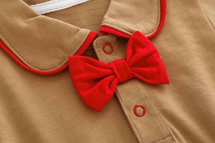 Style Summer Baby Boy girl Rompers 100% Cotton Gentleman Romper Toddler Kids Jumpsuits For Boys