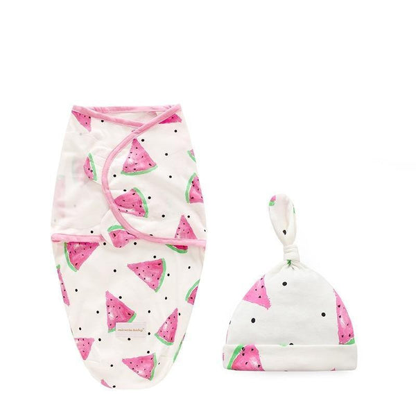 Baby Swaddle Blanket With Cap For Newborn Wrap Cotton Swaddling Bag Baby Envelope Sleep sack  Blanket .