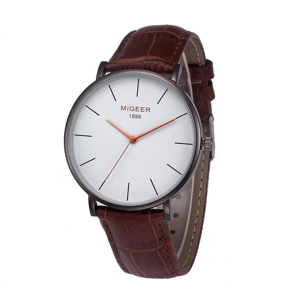 Stylish And Simple Temperament Men CLassic Luxury Watch Relogio Masculino With Leather Watch