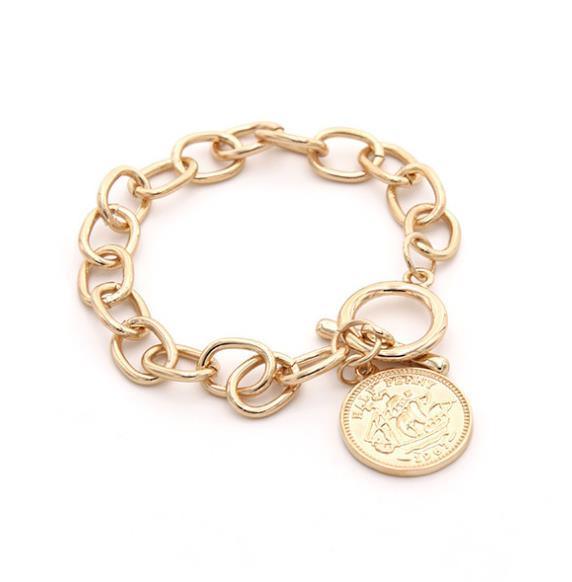 New Handmade Imitation Pearls Gold Metal Link Chain Bracelets for Women Girl Summer Party Luxury Jewelry Gift