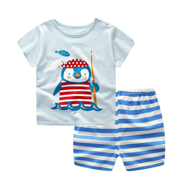 Modern Baby Short Sleeve Clothing Set For Boys And Girls Cotton Underwear SuitSummer Pajamas for Kids