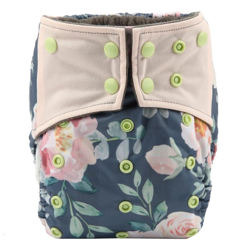 Luxury Charcoal Bamboo Baby Cloth Diaper Nappy Washable Reusable Double Gusset Square Tabs Nappies for Baby and Kids
