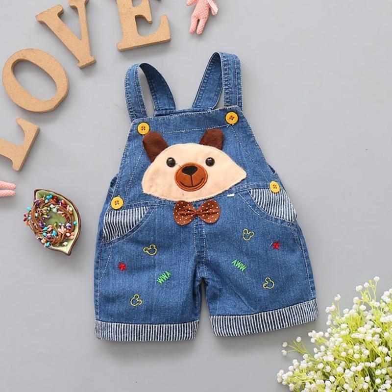 Modern Cartoon Baby Clothing Boys & Girls Jeans Overalls Shorts Toddler Infant Rompers For Kids In Fashion Deisgn