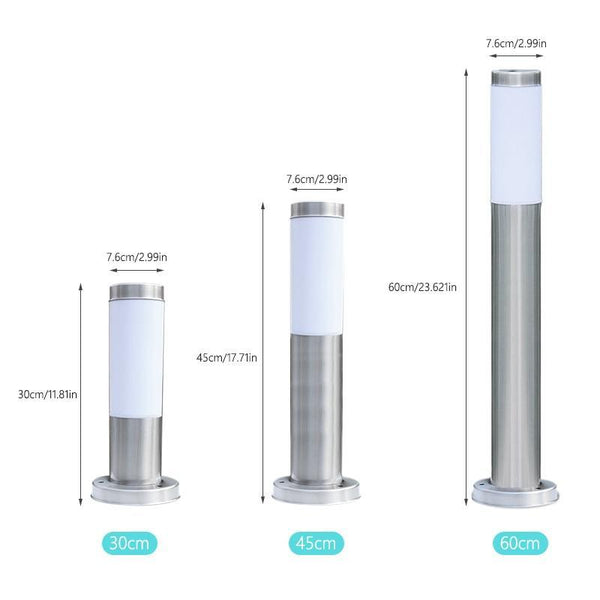 Solar Luxury LED Stainless Steel Lamp For Yard Garden Pathway Doorway Lawn Courtyard Outdoor Luxury Lamp