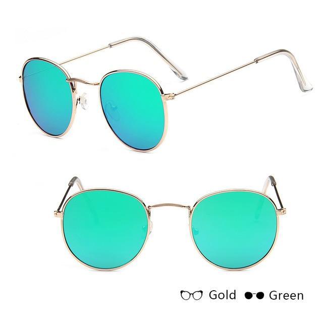 Luxury Leon Classic Small Round Unisex Sunglasses For Women and Men Mirror Sun Glasses Vintage Style With UV400 Protection