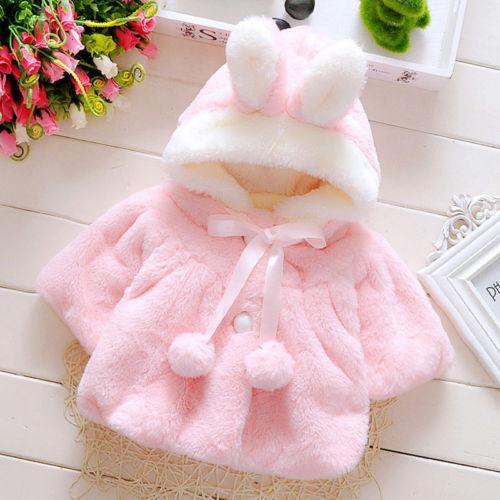 Newborn Baby Girls Fur Winter Warm Coat Cloak Jacket For Girls In With Cozy and Warm Material