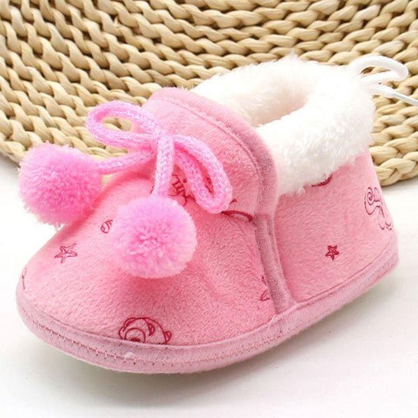 Unisex Winter Sweet Newborn Soft Baby Girls Princess Boots First Walkers Soft Infant Toddler Kids Girl Footwear Shoes