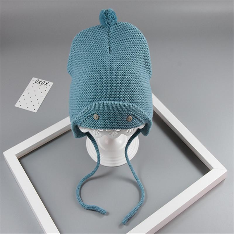 Cute Big Hair Ball Cap For Baby Cotton Knitted Caps for Girls/Boys Warm Woolen Hood Caps Toddler Hats For Winter