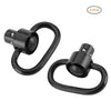 2 pcs Push Button Quick Detach Release Button Strap Ring Holder QD Sling Swivel Scope Mount Ring - Black