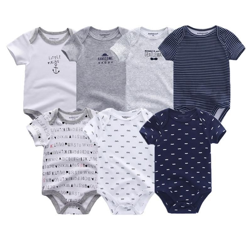 Unisex Newborn Baby Rompers Clothing Infant Jumpsuits 100%Cotton Children 7Pcs/Lot Set for Girls and Boys Jumpsuits For Kids