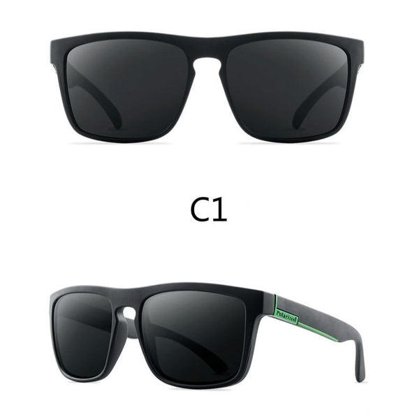 Men Polarized Sunglasses Vintage Anti-UV Driving Driver Black  Eyewear Rectangle Shades Men Oculos masculino