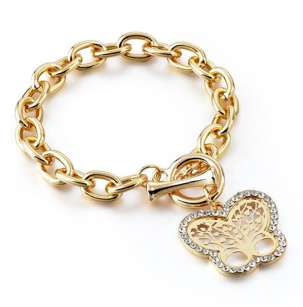 Modern New Fashion Elegant Chain Medalon Bracelet Amazing Luxury Classic Bracelet Women's Gold Bracelets Vintage Tree Of Life