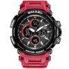Red Modern Sport  Waterproof 50M Men Watches With LED Digital Display In Military Armi Relogio Masculino Style - Red