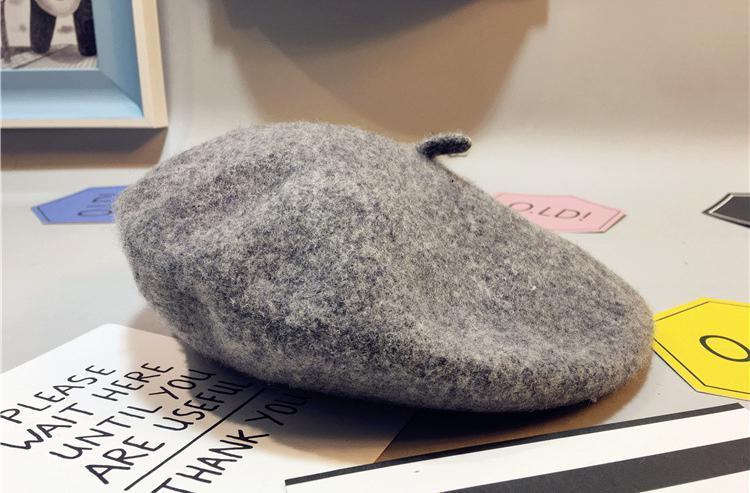 Baby Hat Beret British Painter Bud Of Pure Wool Cap For Girls In Modern New Retro Design