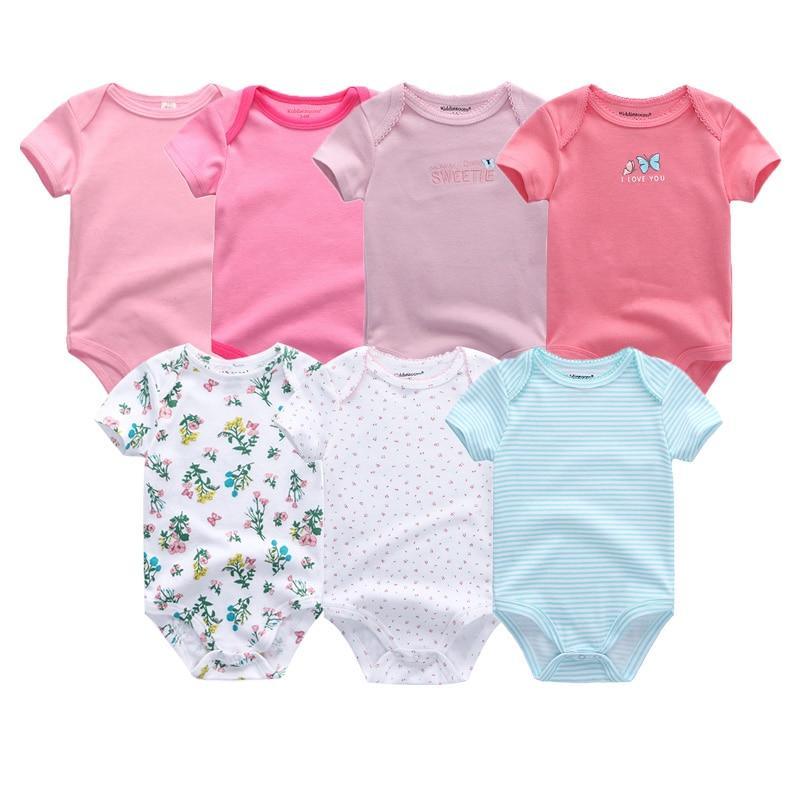 Unisex Newborn Baby Rompers Clothing Infant Jumpsuits 100%Cotton Children 7Pcs/Lot Set for Girls and Boys Jumpsuits For Kids