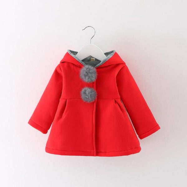 Newborn Girls Coat Autumn Spring Jacket Rabbit long Ear Hoodies Cotton Outerwear Children Clothes