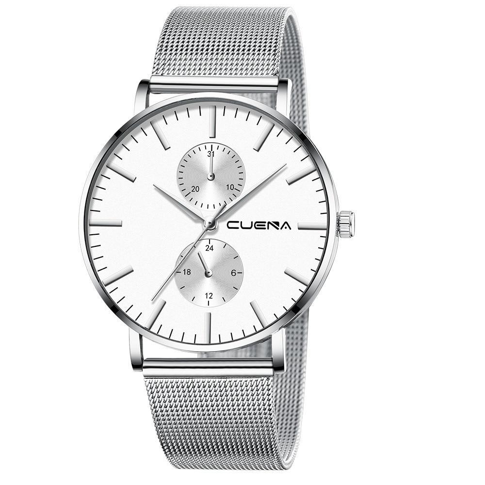 Black 3Bar Watch Men Women'S Watches Ladies Watch With Crystals  Fashion Stainless Steel Band Comfortable Wristwatch