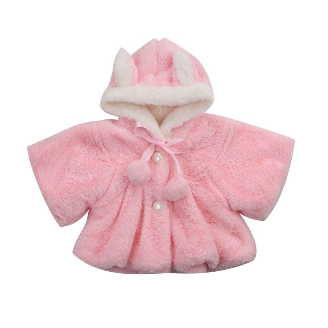 Newborn Baby Girls Fur Winter Warm Coat Cloak Jacket For Girls In With Cozy and Warm Material