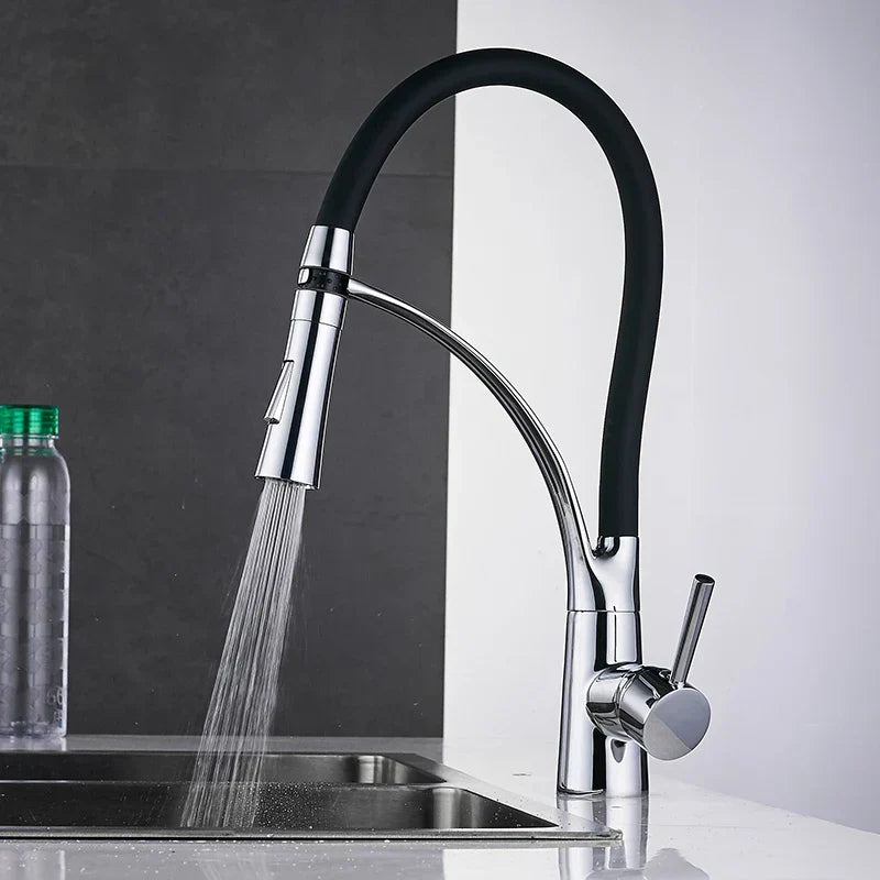 Brass LED Kitchen Faucet