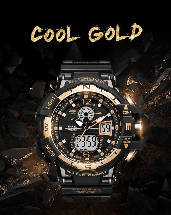 Modern Sport Watch For Men and Woman With LED Digital Quartz Display Men's Top Brand Luxury Digital-watch Relogio Masculino In Army Military Popular Design Waterproof 50M