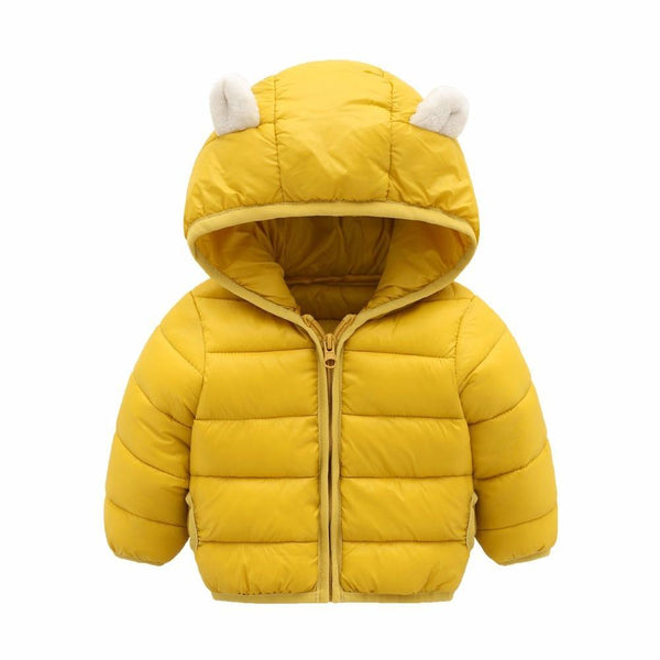 Winter Padded Jacket For Baby Boys Girls  Kids Warm Outerwear Coat For Baby Jacket Newborn Clothes With Bear Ears Design
