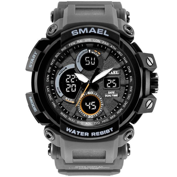 Orange Modern Sport  Waterproof 50M Men Watches With LED Digital Display In Military Armi Relogio Masculino Style