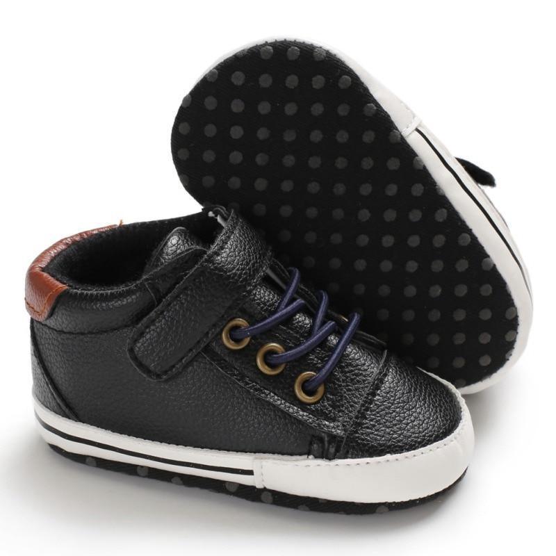 Newborn PU Leather Shoes Winter Fashion Baby Soft Sole Canvas Sneakers 0-12 Months Baby Boy And Girl