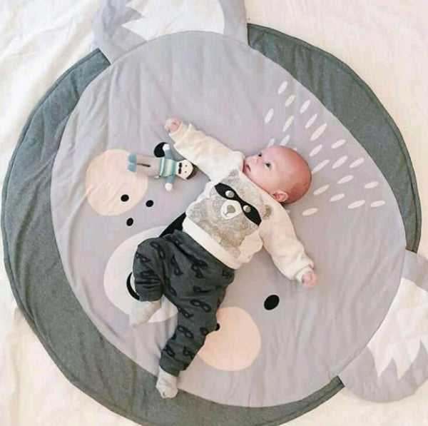 Luxury Mdoern Cartoon Animals Baby Play Mat Foldable Kids Crawling Pad Round Carpet Rug Toys Cotton Children Room Decor Photo Props Carpet For Kids