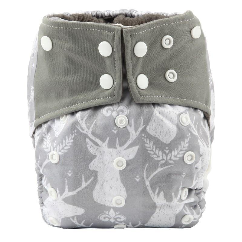 Luxury Charcoal Bamboo Baby Cloth Diaper Nappy Washable Reusable Double Gusset Square Tabs Nappies for Baby and Kids