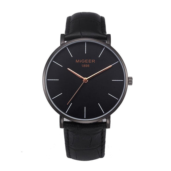 Stylish And Simple Temperament Men CLassic Luxury Watch Relogio Masculino With Leather Watch