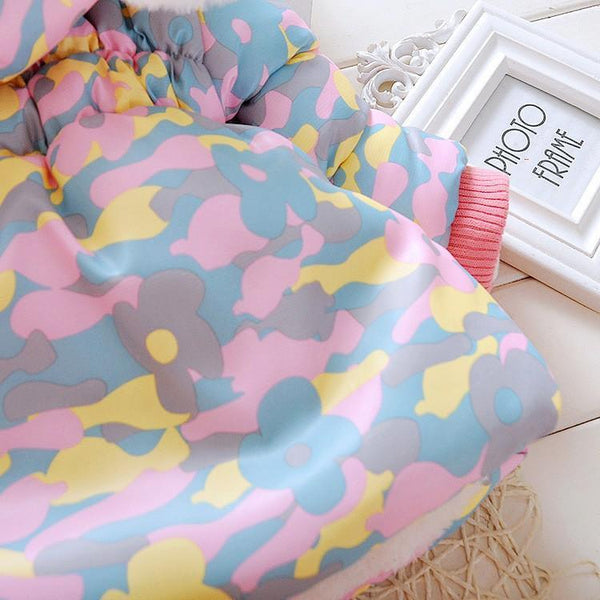 Modern Children's Winter Cartoon Cute Rabbit Infant Outerwear Hooded Baby Girls Jackets For Girls