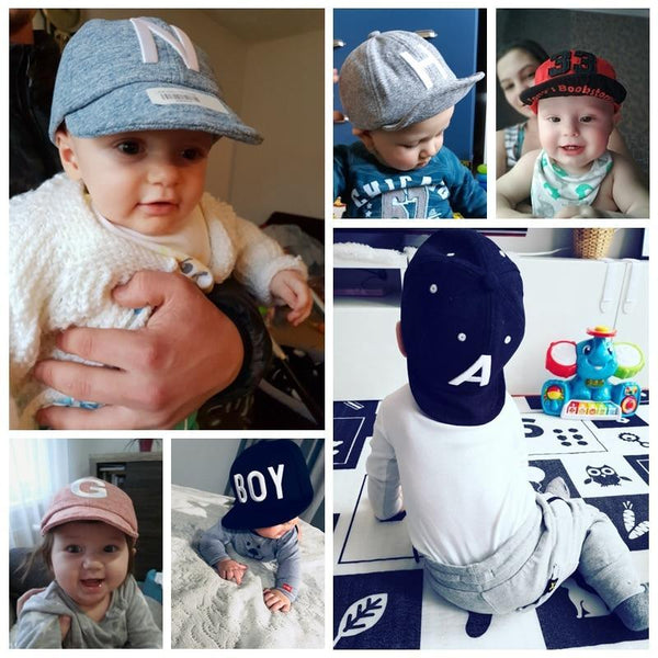 Cotton Baby Adjustable Letter Baseball Caps For Boys & Girl Hats Children Snapback Hip-Hop Sun Hat In Modern Style