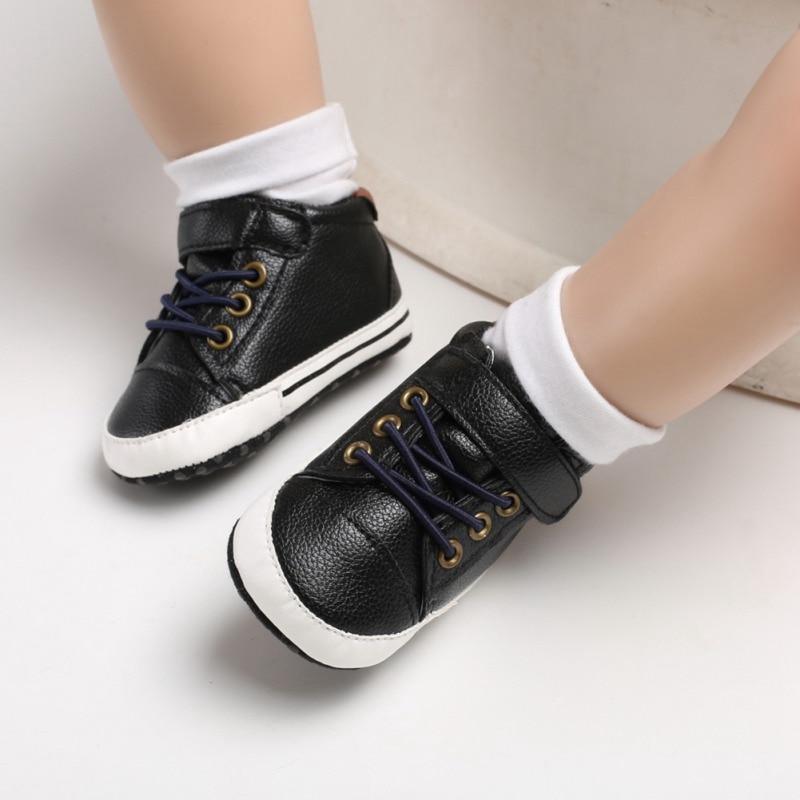Newborn PU Leather Shoes Winter Fashion Baby Soft Sole Canvas Sneakers 0-12 Months Baby Boy And Girl