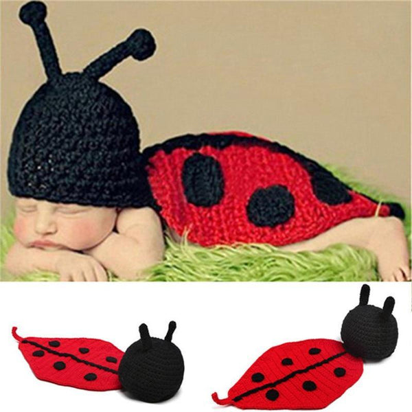 Knitting Baby Hat Newborn Photography Props Cute Children Pajamas Set For Girls And Boys
