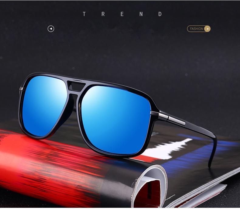Luxury Polarized Men Business Oversized Mirror Sunglasses For  Driving Brand Designer Driver Sunglasses UV400 Protection