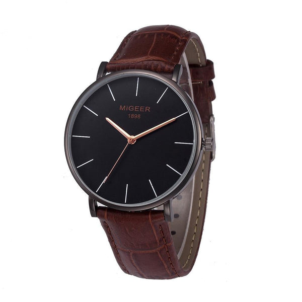 Stylish And Simple Temperament Men CLassic Luxury Watch Relogio Masculino With Leather Watch