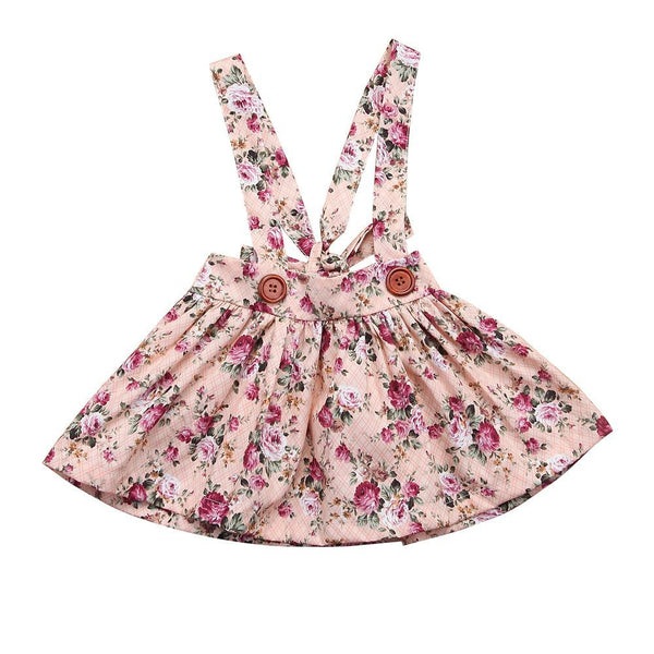 Luxury Modern Summer Fashion Toddler Kids Baby Girls Floral Printing Sleeveless Clothes Party  Strap Tutu Dress For Girls